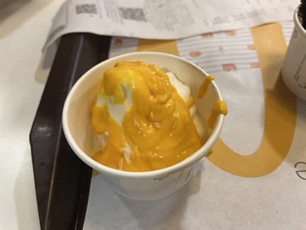 インドマクドナルド　マンゴーアイス